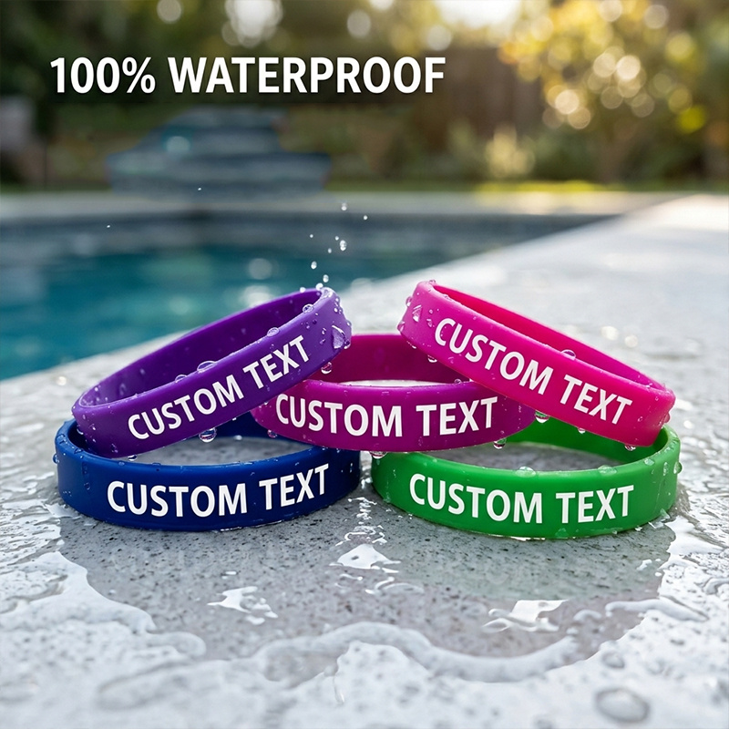 200pc Custom Silicone Wristbands, Thirteen Colors